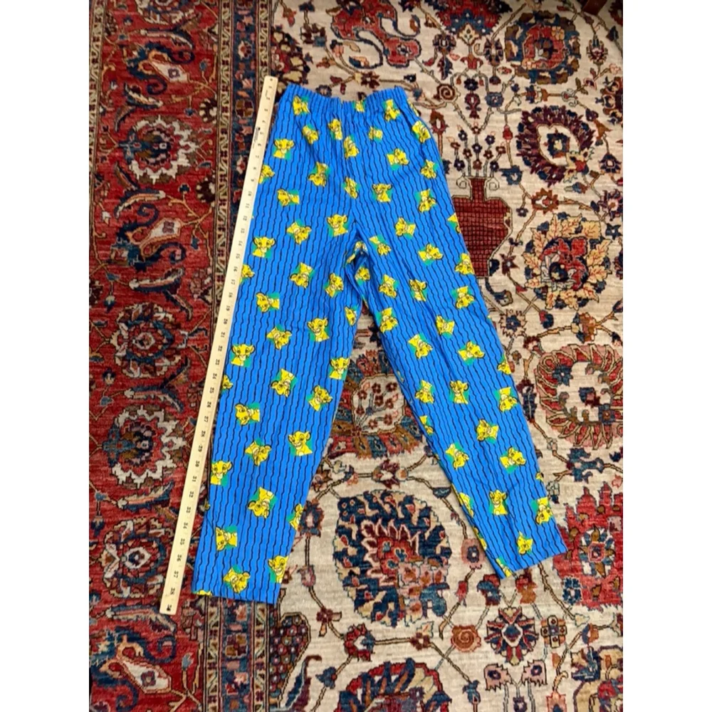 Rare Vintage 90s Disney Lion King Simba AOP Pull On Pajama Pants Deadstock